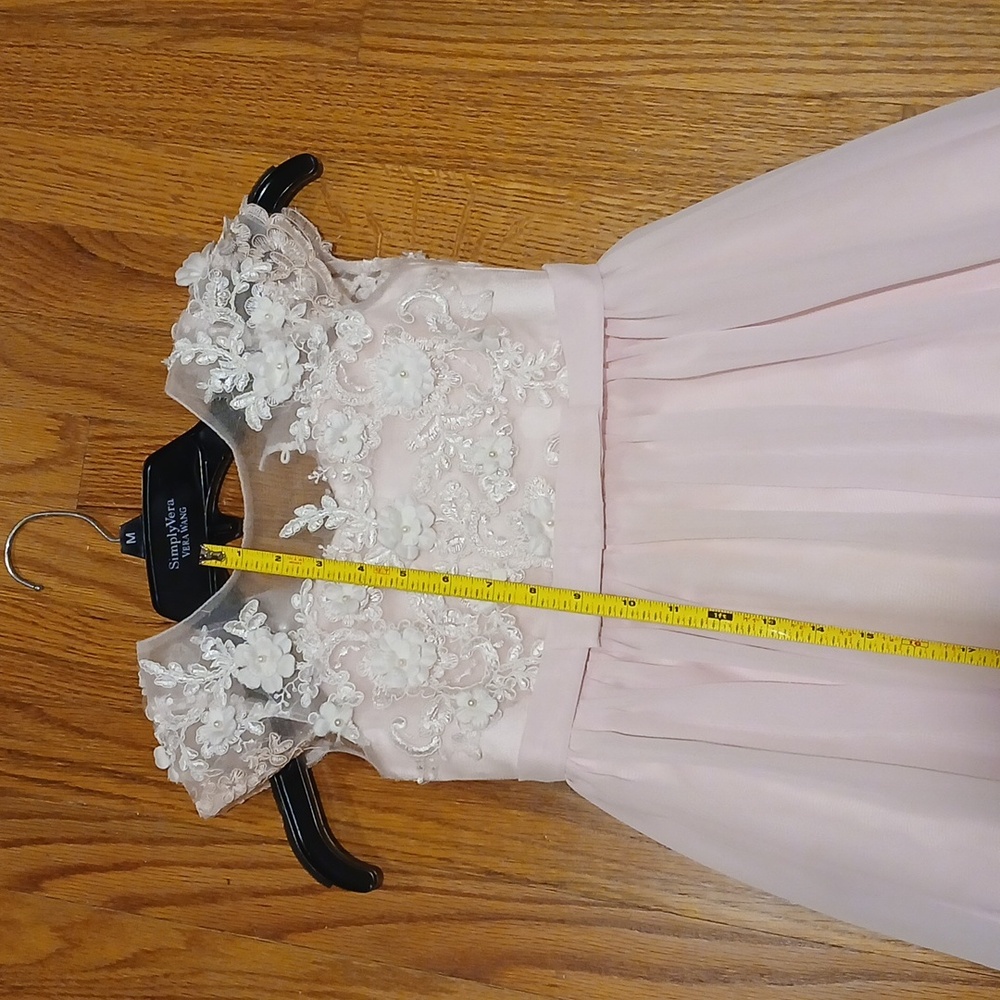 Elegant Pink Lace Kids Dress Size 6x (39 Inches) Top To Bottom Little Girls Dres - Picture 5 of 8